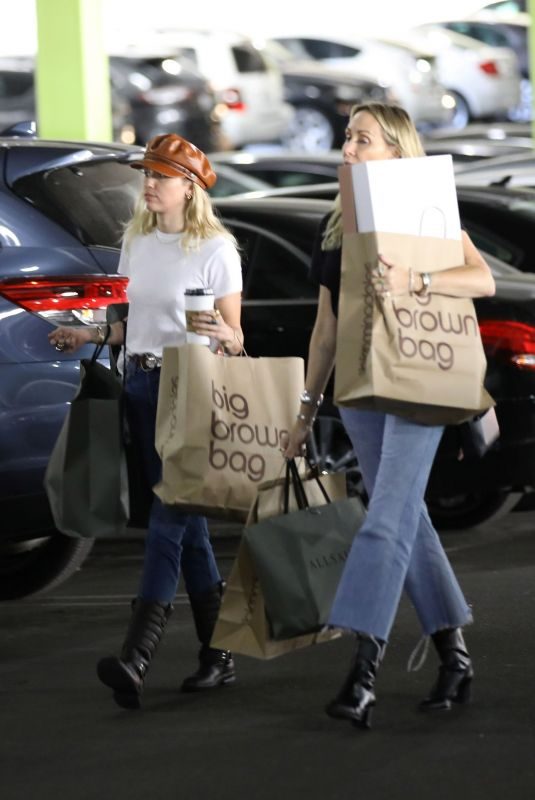 MILEY and TISH CYRUS Out Shopping in Studio City 10/13/2019