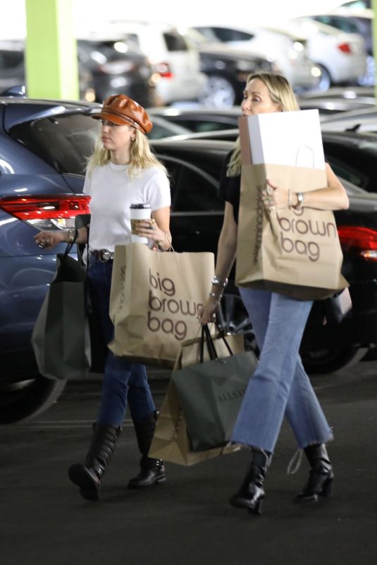 MILEY and TISH CYRUS Out Shopping in Studio City 10/13/2019