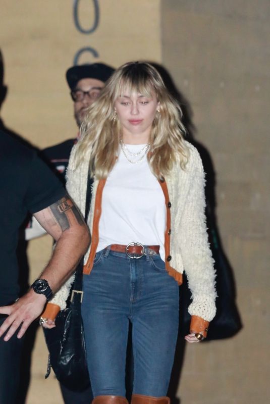 MILEY CYRUS Out for Dinner in Malibu 10/05/2019