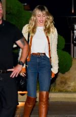 MILEY CYRUS Out for Dinner in Malibu 10/05/2019