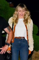 MILEY CYRUS Out for Dinner in Malibu 10/05/2019