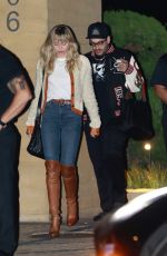 MILEY CYRUS Out for Dinner in Malibu 10/05/2019