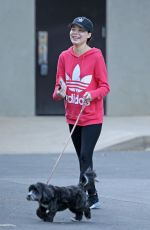 MIRANDA COSGROVE Out with Her Dog in Los Angeles 10/06/2019