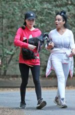MIRANDA COSGROVE Out with Her Dog in Los Angeles 10/06/2019