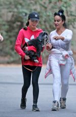 MIRANDA COSGROVE Out with Her Dog in Los Angeles 10/06/2019