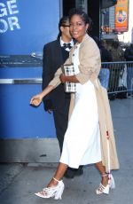 NAOMIE HARRIS Arrives at Good Morning America in New York 10/21/2019