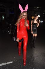 NICOLA HUGHES at Halloween Party at M Restaurant in London 10/25/2019