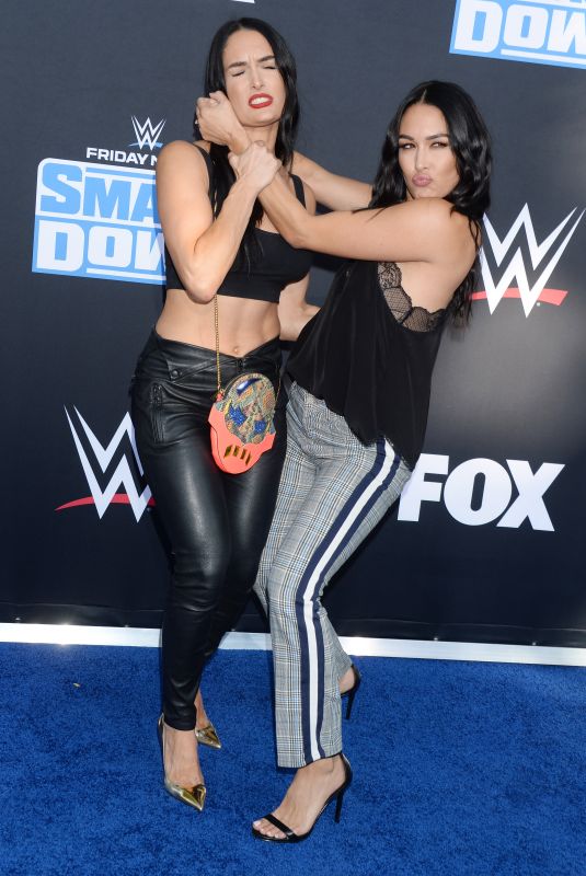 NIKKI and BRIE BELLA at WWE Friday Night Smackdown on Fox Premiere in Los Angeles 10/04/2019