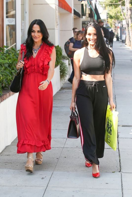 NIKKI and BRIE BELLA Out Shoppoing on Ventura Blvd in Studio City 10/14/2019