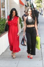 NIKKI and BRIE BELLA Out Shoppoing on Ventura Blvd in Studio City 10/14/2019