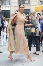 NINA DOBREV Arrives at Build Series in New York 10/07/2019