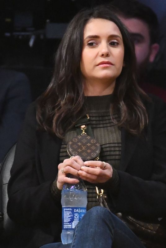 NINA DOBREV at Golden State Warriors vs. Los Angeles Lakers Game at Staples Center 10/16/2019