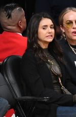 NINA DOBREV at Golden State Warriors vs. Los Angeles Lakers Game at Staples Center 10/16/2019