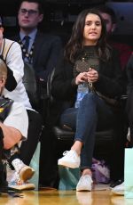 NINA DOBREV at Golden State Warriors vs. Los Angeles Lakers Game at Staples Center 10/16/2019
