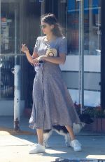 NINA DOBREV Out with Her Dog in Hollywood 10/05/2019