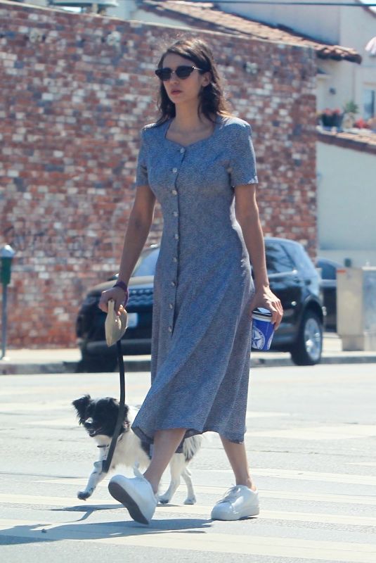 NINA DOBREV Out with Her Dog in Hollywood 10/05/2019
