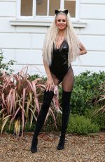 OLIVIA ATTWOOD on the Set of TOWIE Halloween Special 10/21/2019