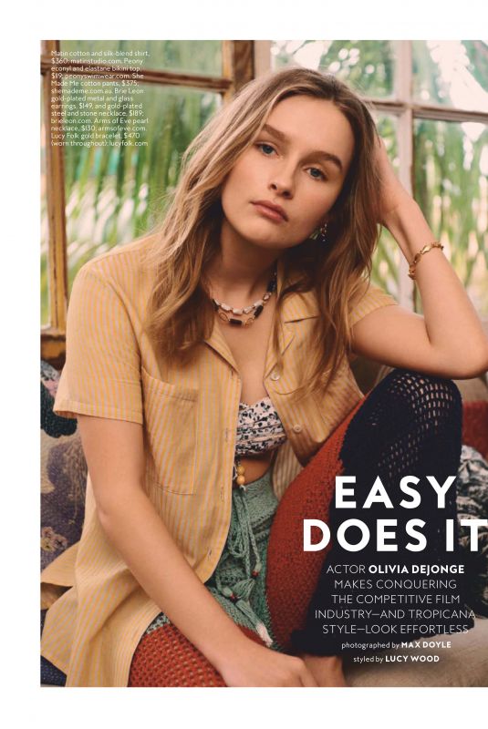 OLIVIA DEJONGE in Instyle Magazine, Australia November 2019