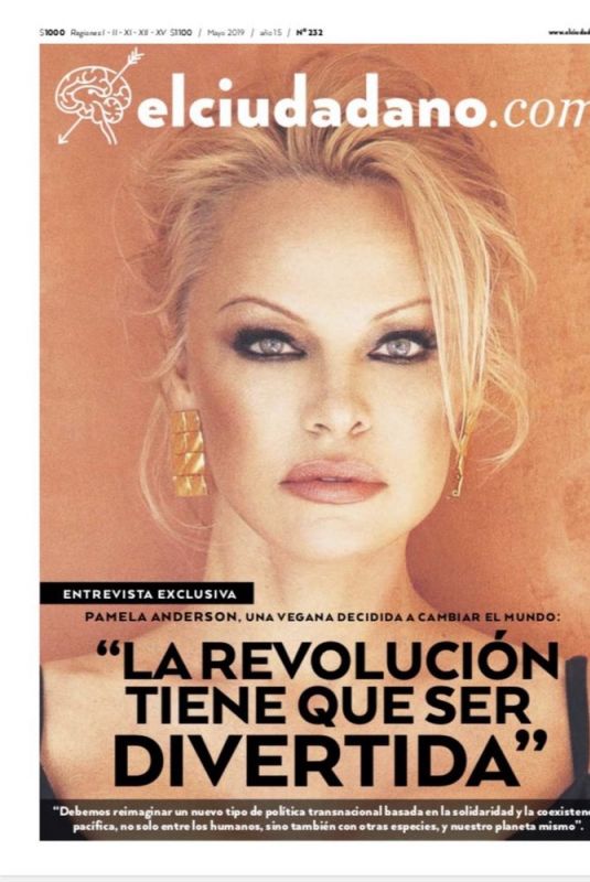 PAMELA ANDERSON for El Ciudadano.com Magazine, May 2019