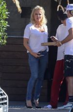 PAMELA ANDERSON Out for Lunch with Her Two Sons in Malibu 10/21/2019