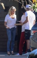 PAMELA ANDERSON Out for Lunch with Her Two Sons in Malibu 10/21/2019
