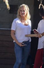 PAMELA ANDERSON Out for Lunch with Her Two Sons in Malibu 10/21/2019