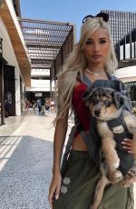 PIA MIA PEREZ with Her Dog - Instagram Photos 10/09/2019