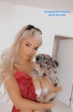 PIA MIA PEREZ with Her Dog - Instagram Photos 10/09/2019