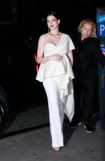 Pregnant ANNE HATHAWAY Arrives at Museum of Modern Love Pop Up Event in New York 10/10/2019