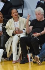 RIHANNA at LA Lakers vs. Utah Jazz Game at Staples Center in Los Angeles 10/25/2019