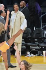 RIHANNA at LA Lakers vs. Utah Jazz Game at Staples Center in Los Angeles 10/25/2019