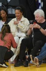 RIHANNA at LA Lakers vs. Utah Jazz Game at Staples Center in Los Angeles 10/25/2019