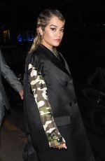 RITA ORA at Miu Miu After-party Dinner in Paris 10/01/2019