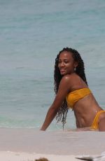 ROXANNE DIDER in a Yellow Bikini at a Beach in Tulum 10/07/2019