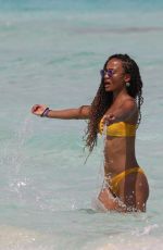 ROXANNE DIDER in a Yellow Bikini at a Beach in Tulum 10/07/2019