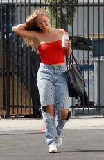 SAILOR BRINKLEY in Ripped Jeans Arrives at DWTS Practice in Los Angeles 10/17/2019