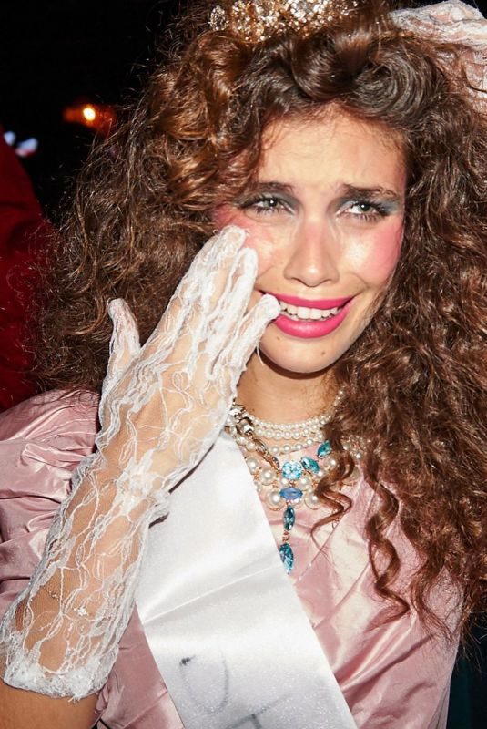 SARA SAMPAIO as Prom Queen 1985 for Halloween – Instagram Photos 10/27/2019