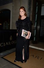SARAH FERGUSON Leaves Claridges Hotel in London 10/16/2019