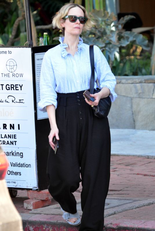 SARAH PAULSON Out and About in West Hollywood 10/08/2019