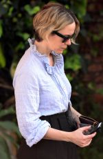 SARAH PAULSON Out and About in West Hollywood 10/08/2019