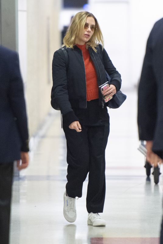 SCARLETT JOHANSSON at JFK Airport in New York 10/03/2019