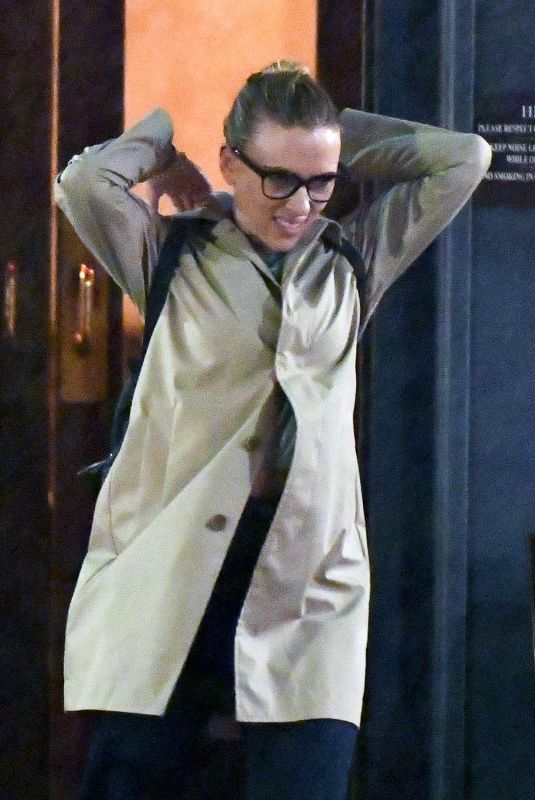 SCARLETT JOHANSSON Leaves Highline Stages in New York 10/27/2019
