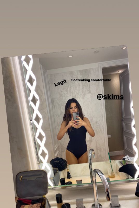 SELENA GOMEZ in Black Undergarment - Instagram Photos 10/28/2019