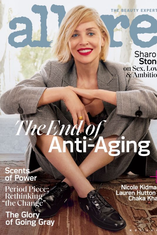 SHARON STONE in Allure Magazine, November 2019