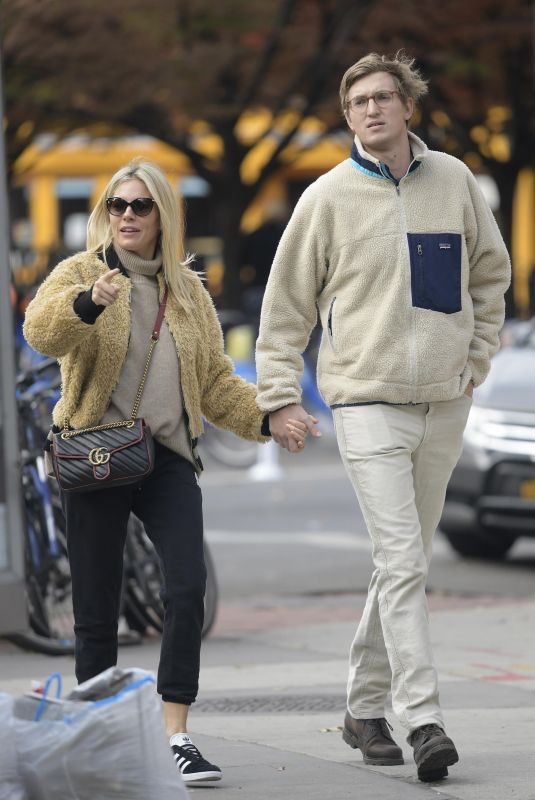 SIENNA MILLER and Lucas Zwirner Out in New York 10/18/2019