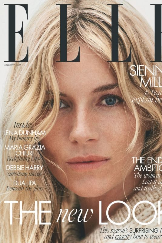 SIENNA MILLER in Elle Magazine, UK November 2019
