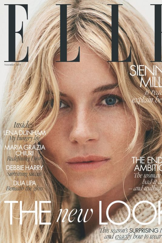SIENNA MILLER in Elle Magazine, UK November 2019