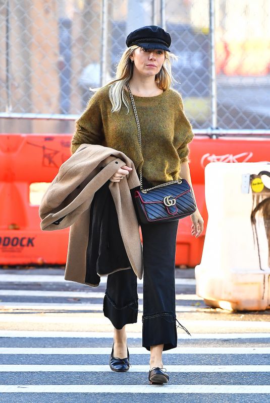 SIENNA MILLER Out and About in New York 10/23/2019