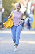 SIENNA MILLER Out in New York 10/02/2019