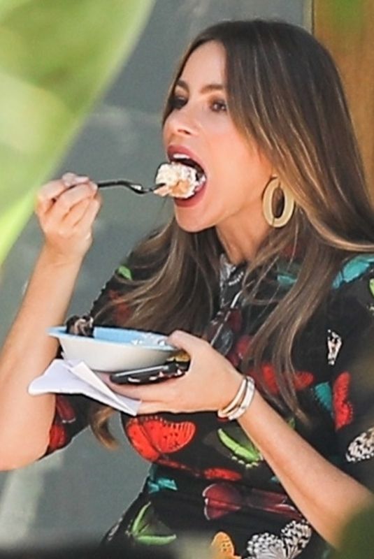 SOFIA VERGARA on the Set of Final Season of Modern Family in Los Angeles 10/08/2019